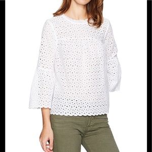 Velvet by Graham & Spencer White Eyelet Blouse